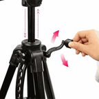 Trépied Stonert universel 151cm en aluminium avec pieds antidérapants et système à dégagement rapide