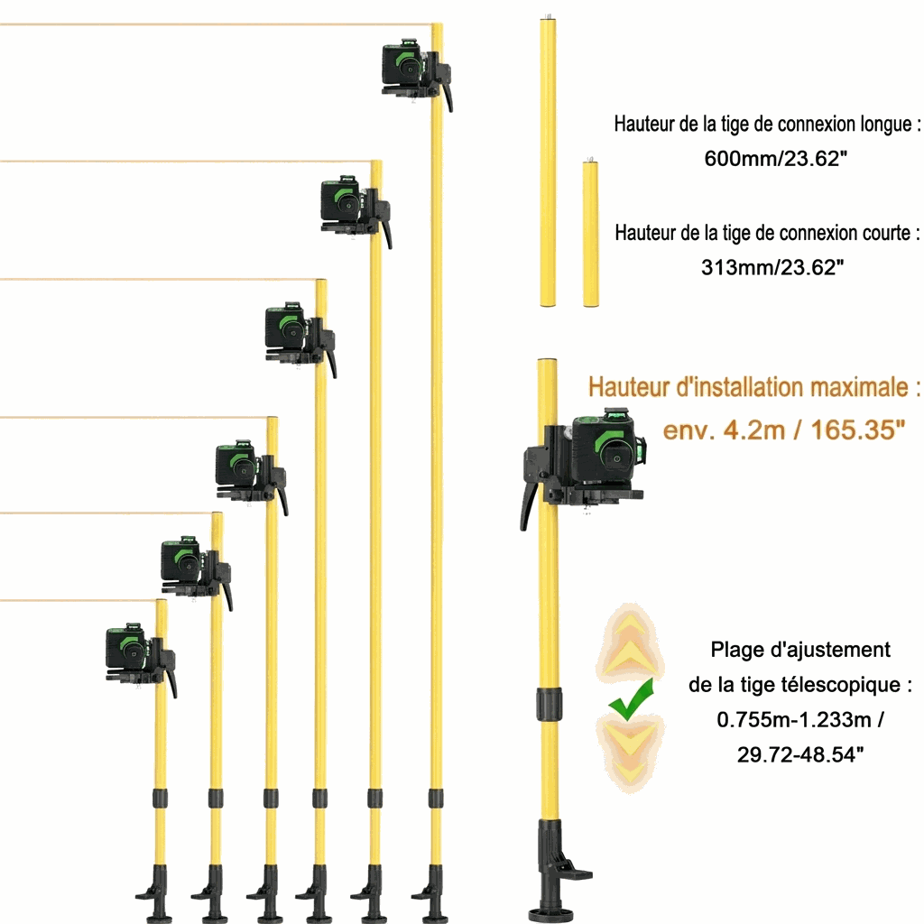 PERCHE TELESCOPIQUE LASER