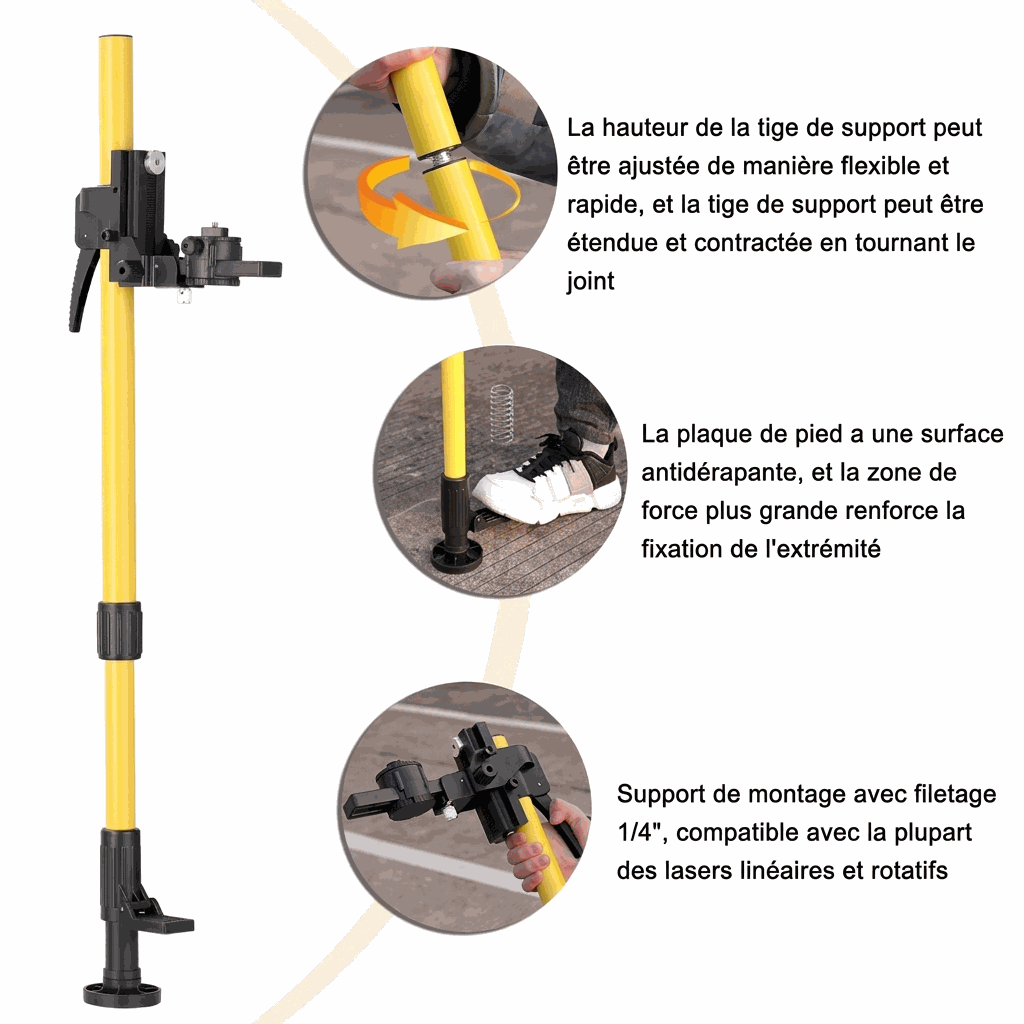 PERCHE TELESCOPIQUE LASER
